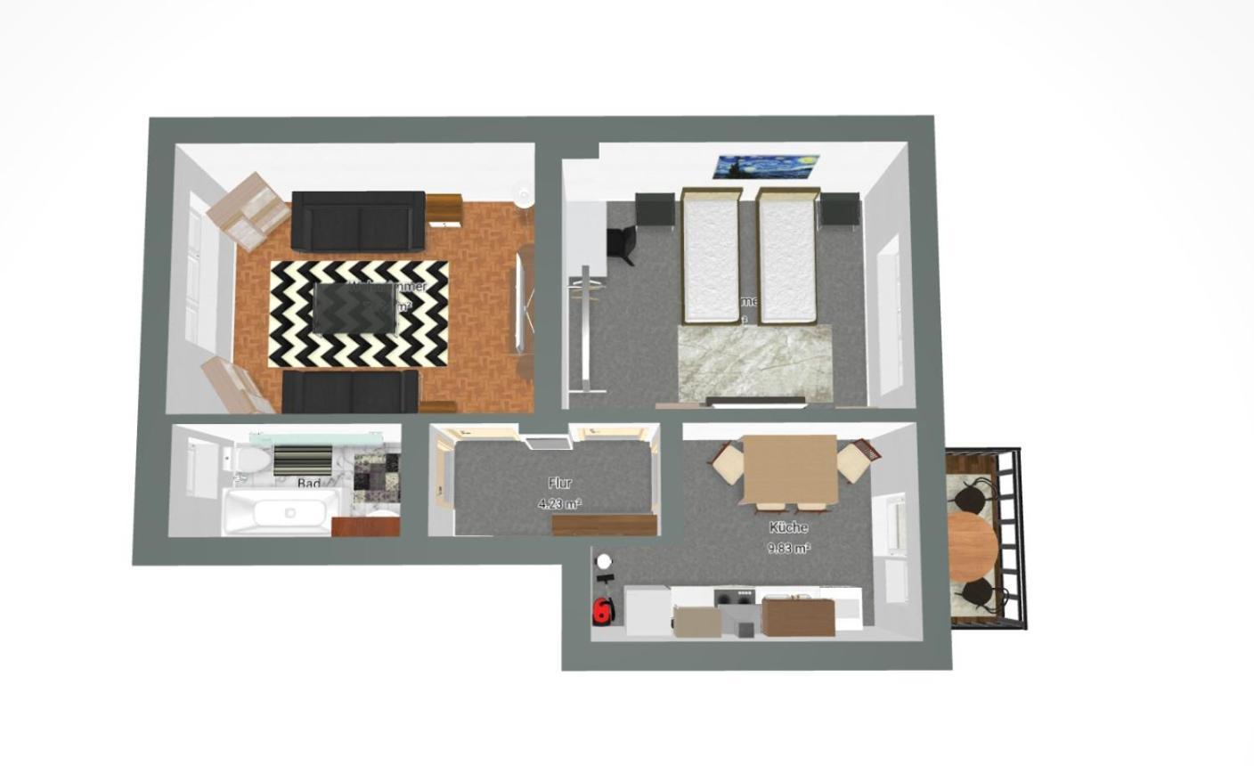 Gockel Homes 1 - Zentral Mit Balkon & Netflix Essen Extérieur photo